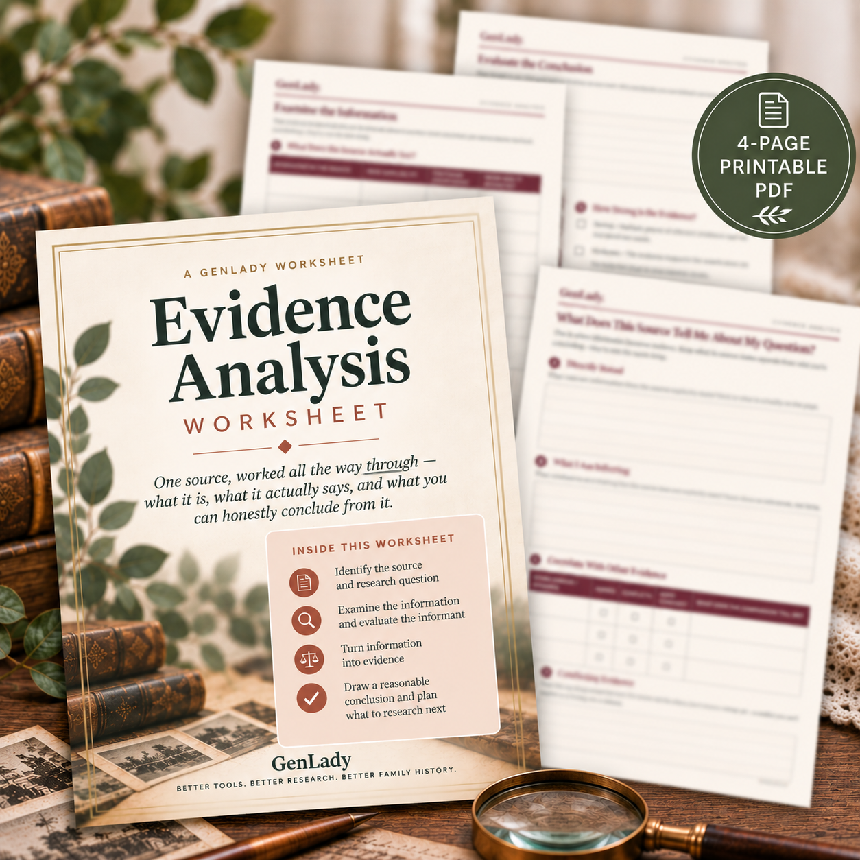 Evidence Analysis Worksheet cover